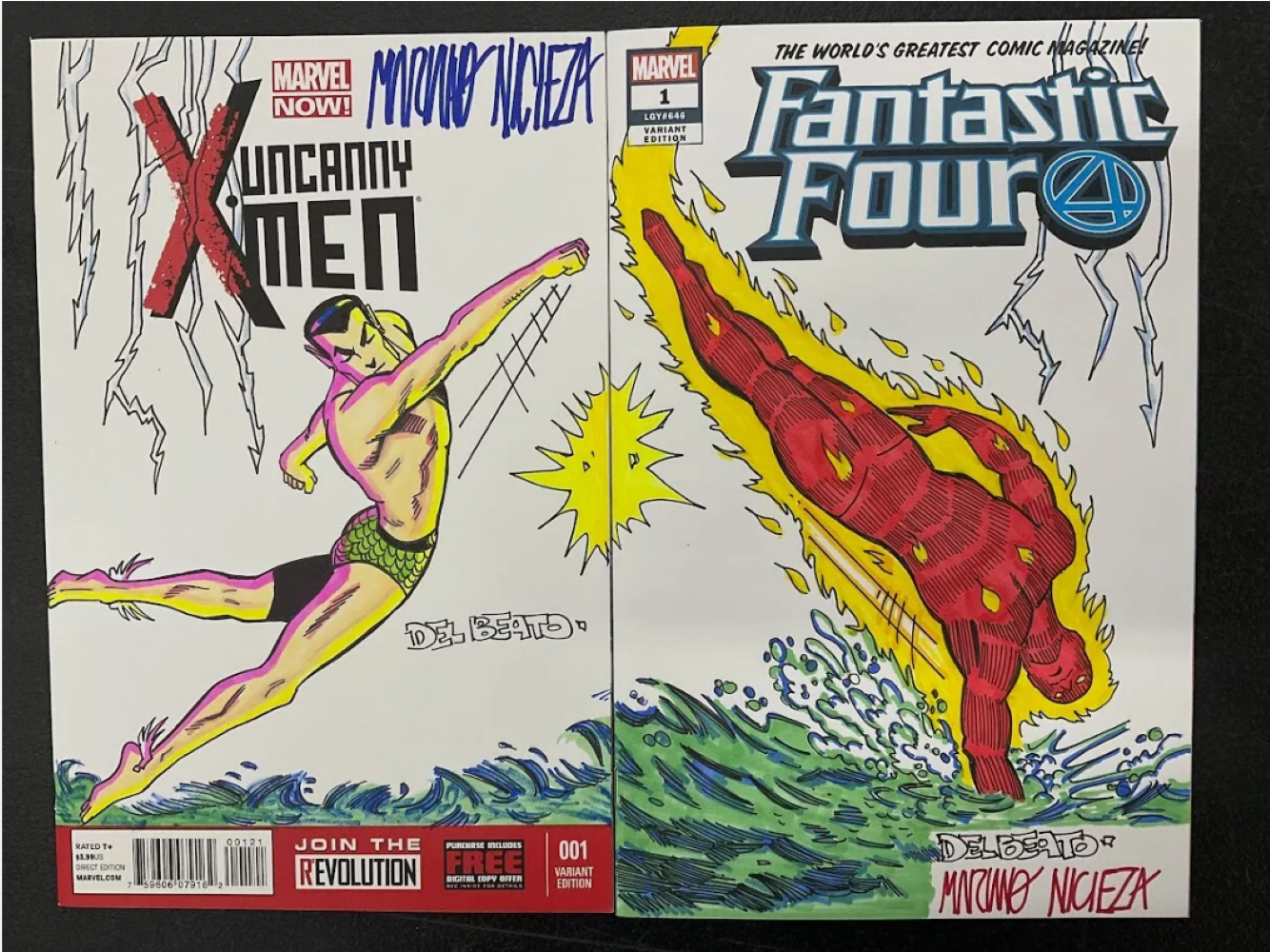 Planet Hulk & Thors Secret Wars Issue #1 Del Beato Mariano Nicieza Sketch Auto #1