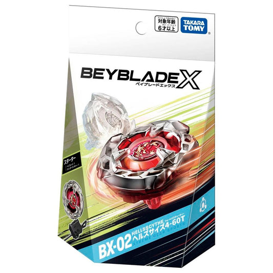 Takara Tomy: Hells Scythe / Incendio 4-60T Beyblade X Starter BX-02