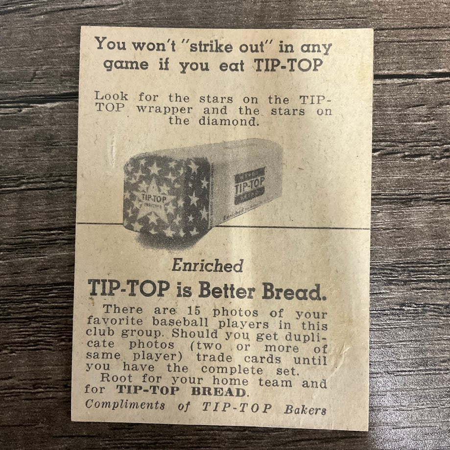 Dennis Galehouse 1947 Tip-Top Bread Baseball St. Louis Browns