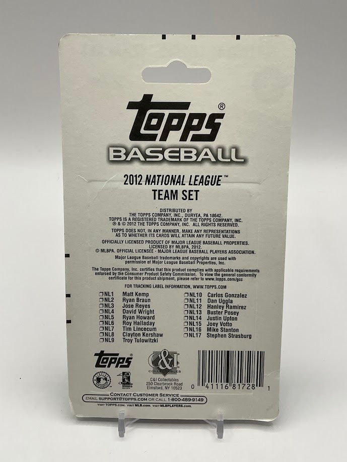 2012 Topps Baseball National League Team Set - Collector Store LLC