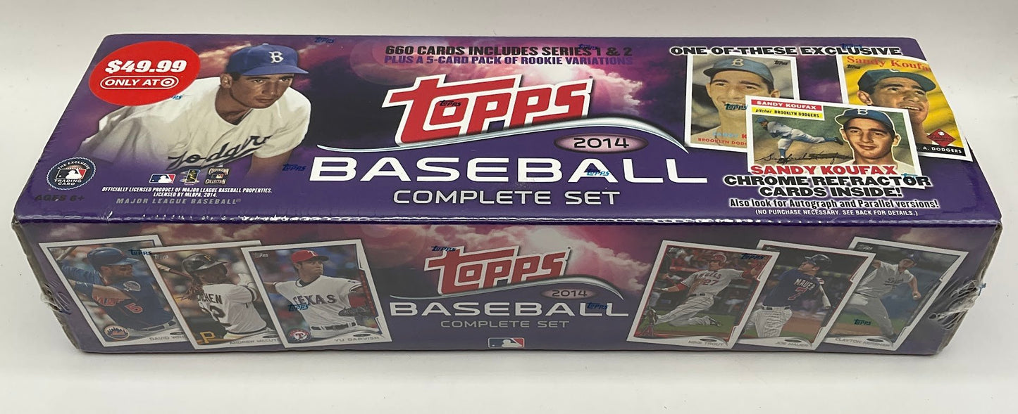2014 Topps Baseball Series 1 & 2 Factory Set with Sandy Koufax Chrome Refractors - Collector Store LLC