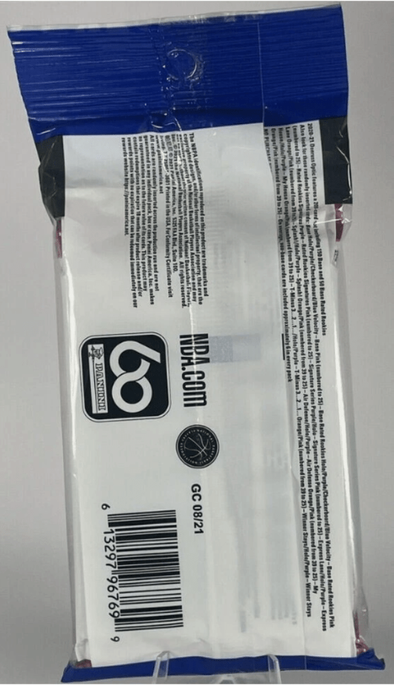 2020 - 21 Panini Donruss Optic Basketball Cello Pack - Collector Store LLC