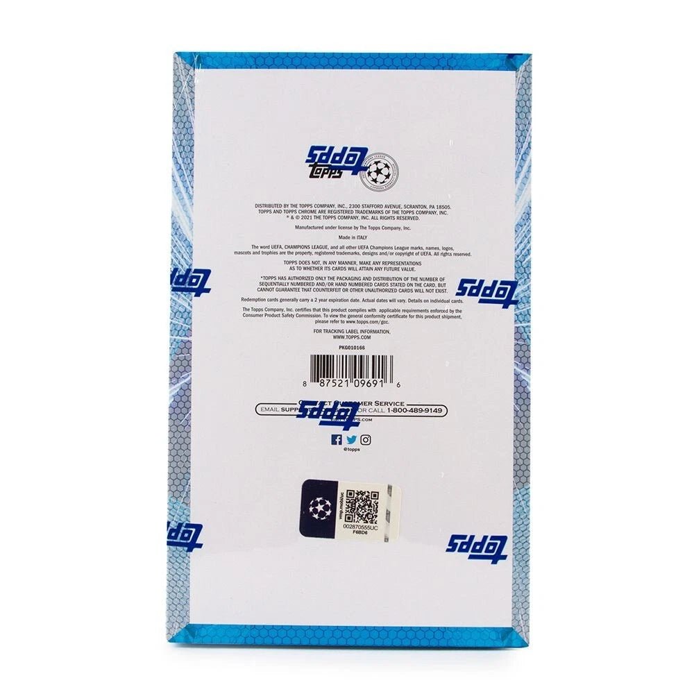 2020 - 21 Topps Chrome UEFA Champions League Soccer Hobby Box - Collector Store LLC