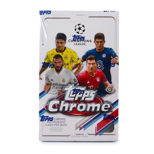 2020 - 21 Topps Chrome UEFA Champions League Soccer Hobby Box - Collector Store LLC
