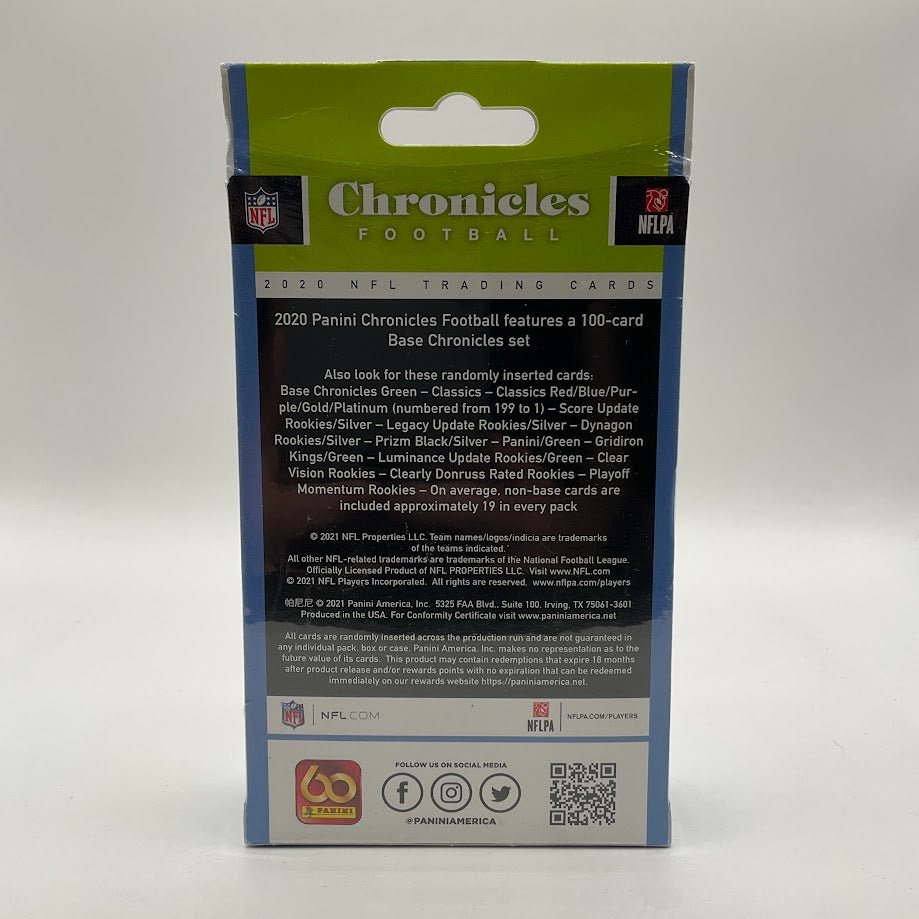 2020 Panini Chronicles Football Hanger Box - Collector Store LLC