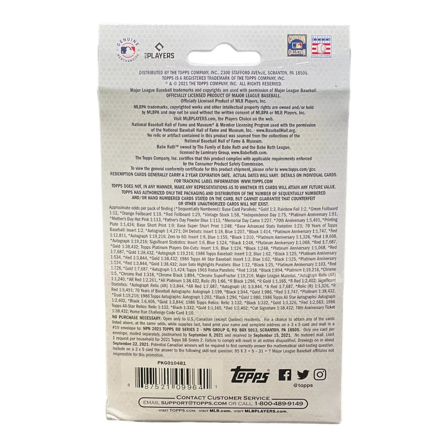 2021 Topps Series 2 Baseball Hanger Box - Collector Store LLC