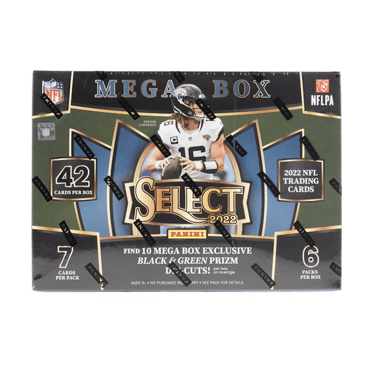 2022 Panini Select Football Mega Box (Black & Green Prizm Die - Cuts) - Collector Store LLC