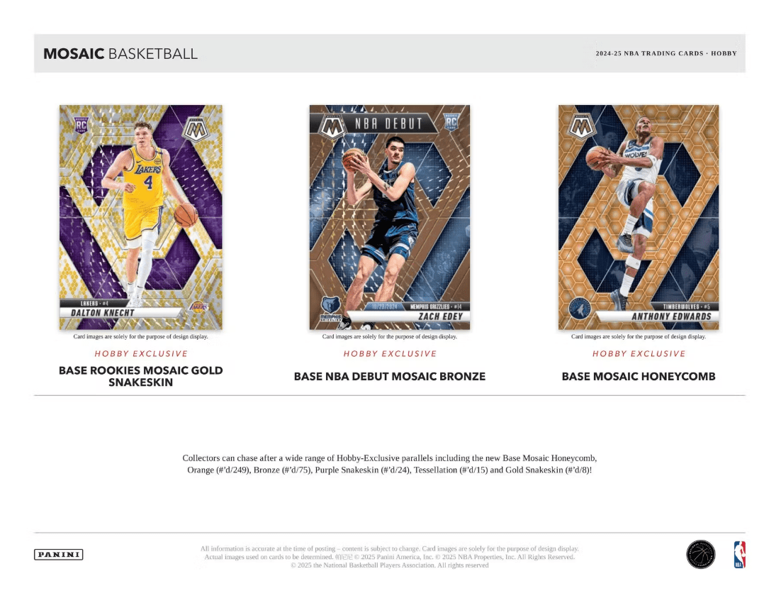 2024 - 25 Panini Mosaic Basketball Hobby Box - Collector Store LLC