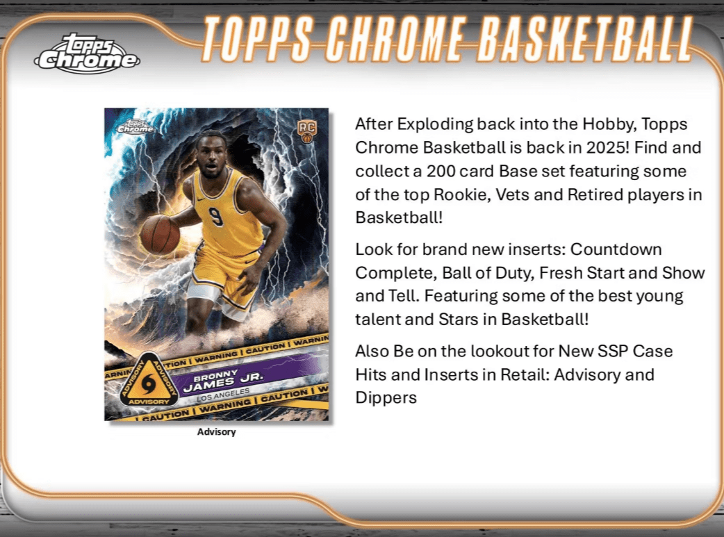 2024 - 25 Topps Chrome Basketball Mega Box - Collector Store LLC