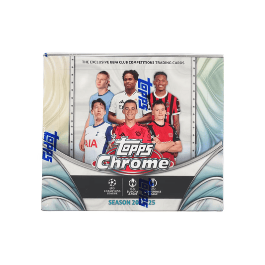 2024 - 25 Topps Chrome UEFA Club Competitions Soccer Jumbo Box - Collector Store LLC