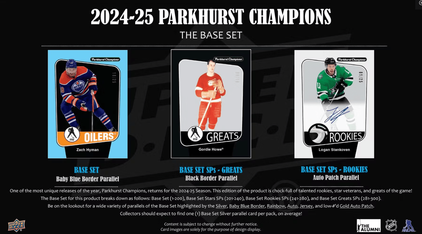 2024 - 25 Upper Deck Parkhurst Champions Hockey Hobby Box *Contact Us To Order* - Collector Store LLC