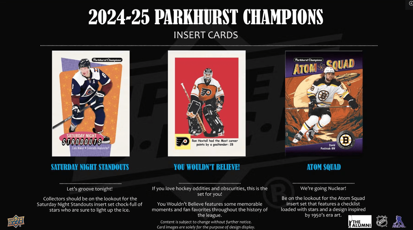 2024 - 25 Upper Deck Parkhurst Champions Hockey Hobby Box *Contact Us To Order* - Collector Store LLC