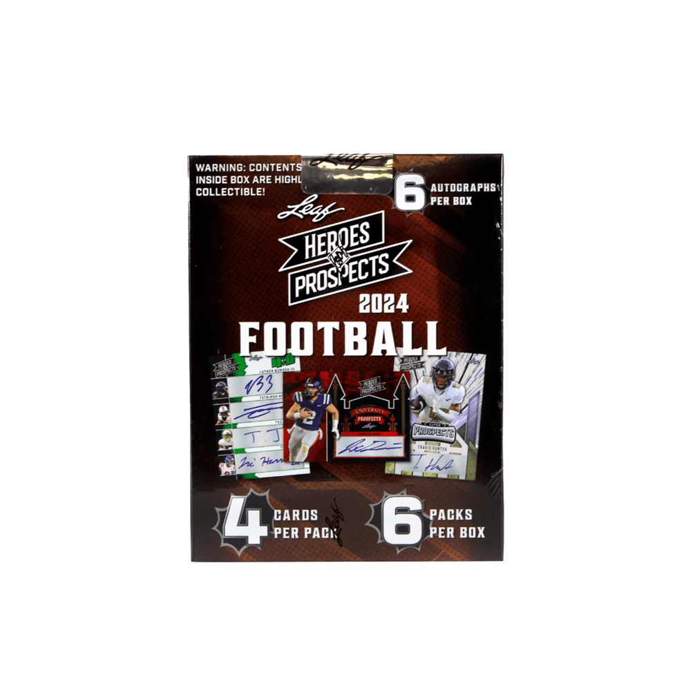 2024 Leaf Heroes and Prospects Football Hobby Box - Collector Store LLC