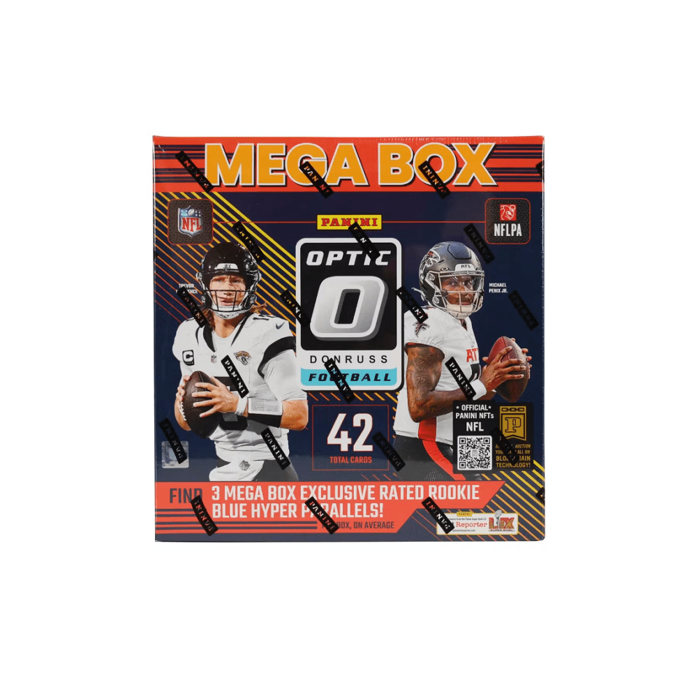 2024 Panini Donruss Optic Football Mega Box (Blue Hyper) - Collector Store LLC