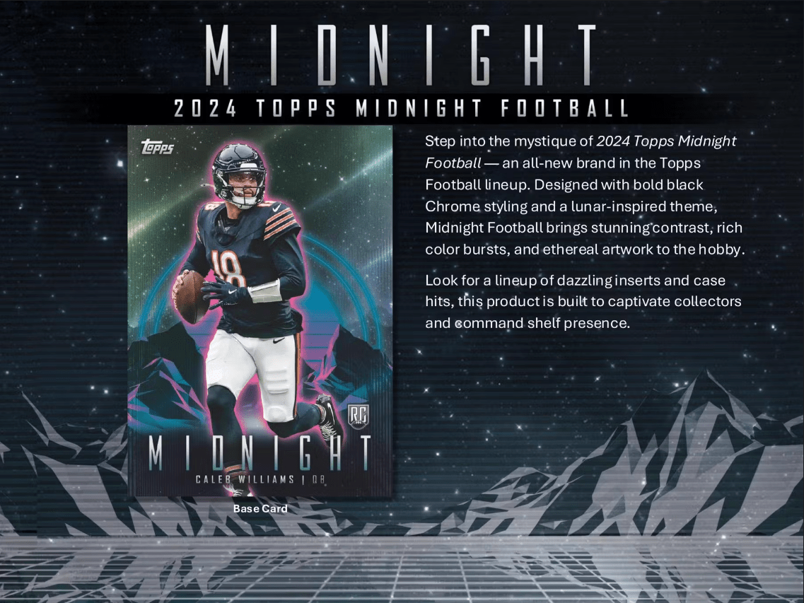 2024 Topps Midnight Football Hobby Box - Collector Store LLC