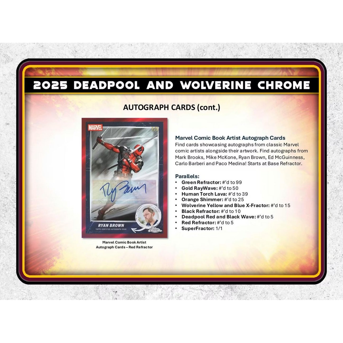 2025 Topps Marvel Chrome Deadpool Blaster Box