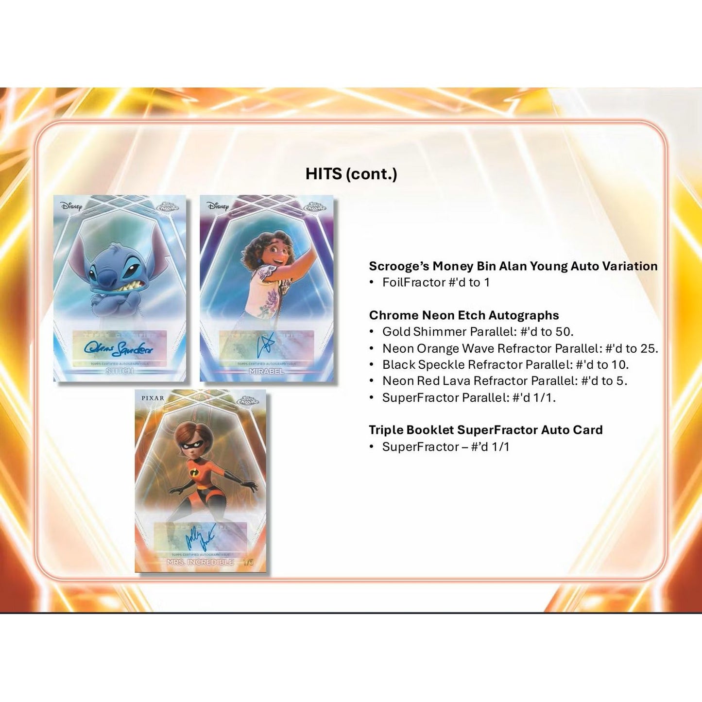 2026 Topps Disney Neon Mega Box