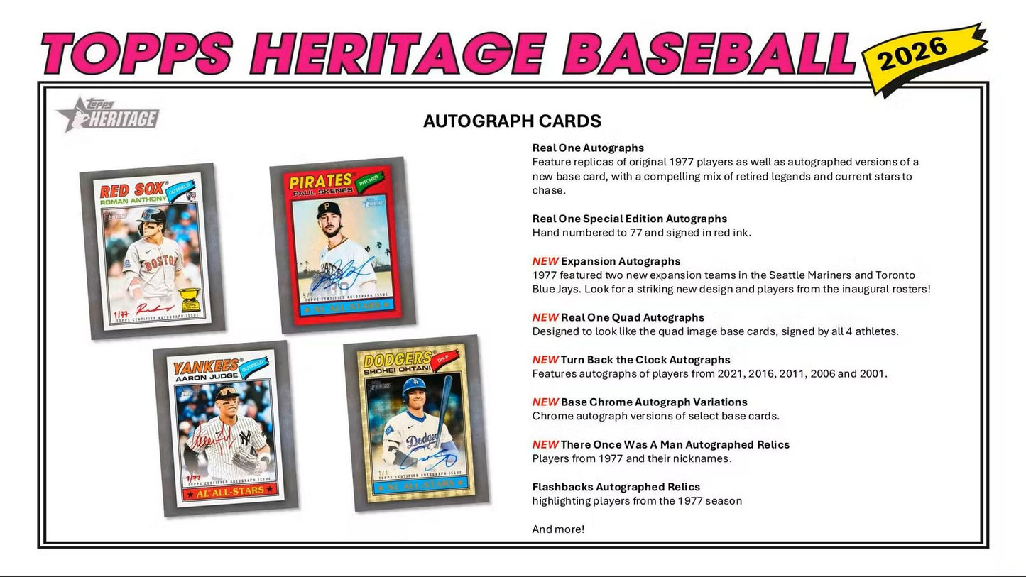 2026 Topps Heritage Baseball Mega Box