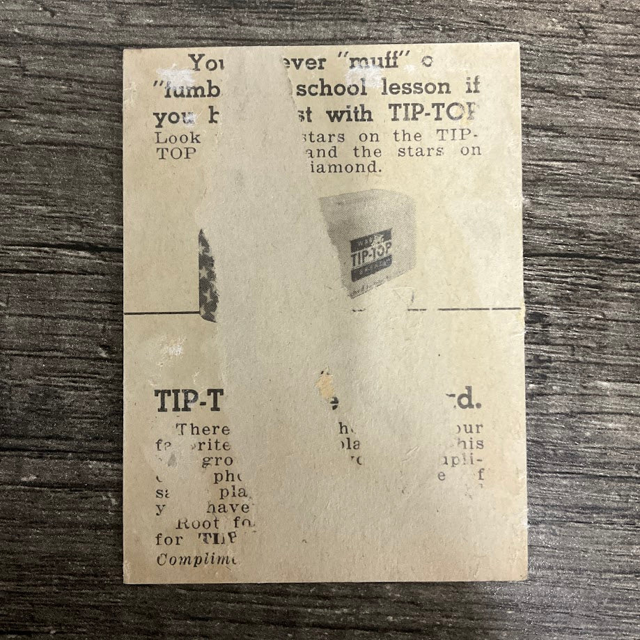 Lester Moss 1947 Tip-Top Bread Baseball St. Louis Browns