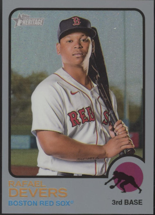 Rafael Devers 2022 Topps Heritage Refractor 054/373 #244
