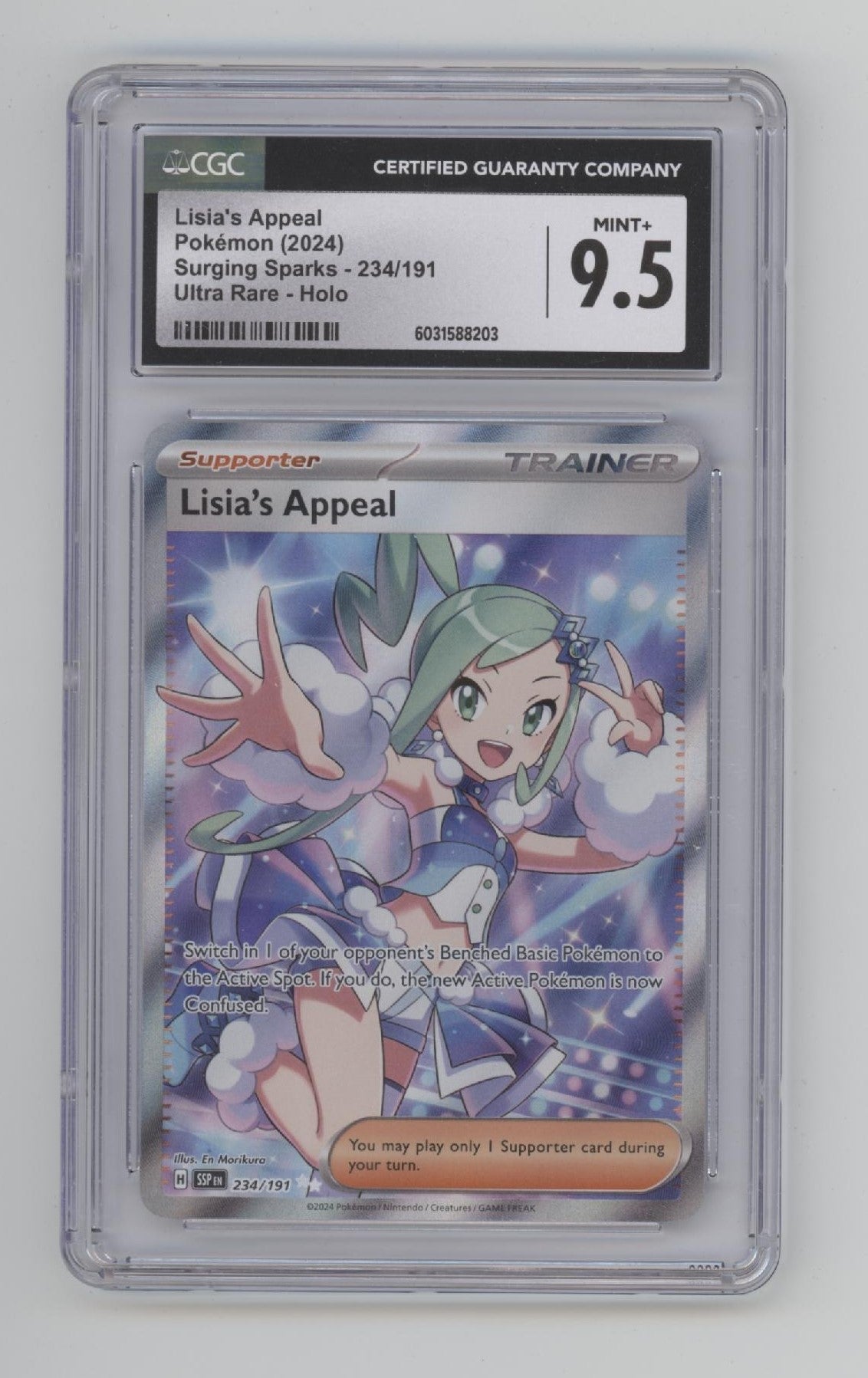 Lisia's Appeal Pokemon Surging Sparks Ultra Rare Holo #234 CGC 9.5
