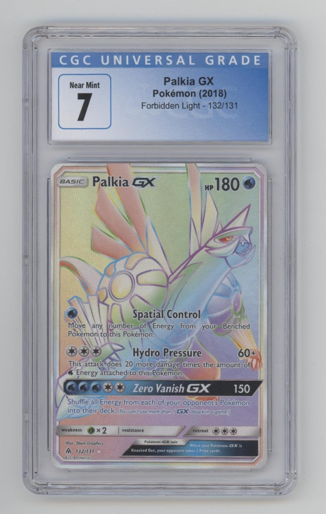 Palkia GX Pokemon Forbidden Light #132 CGC 7