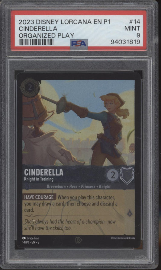 Cinderella Disney Lorcana Organized Play #14 PSA 9