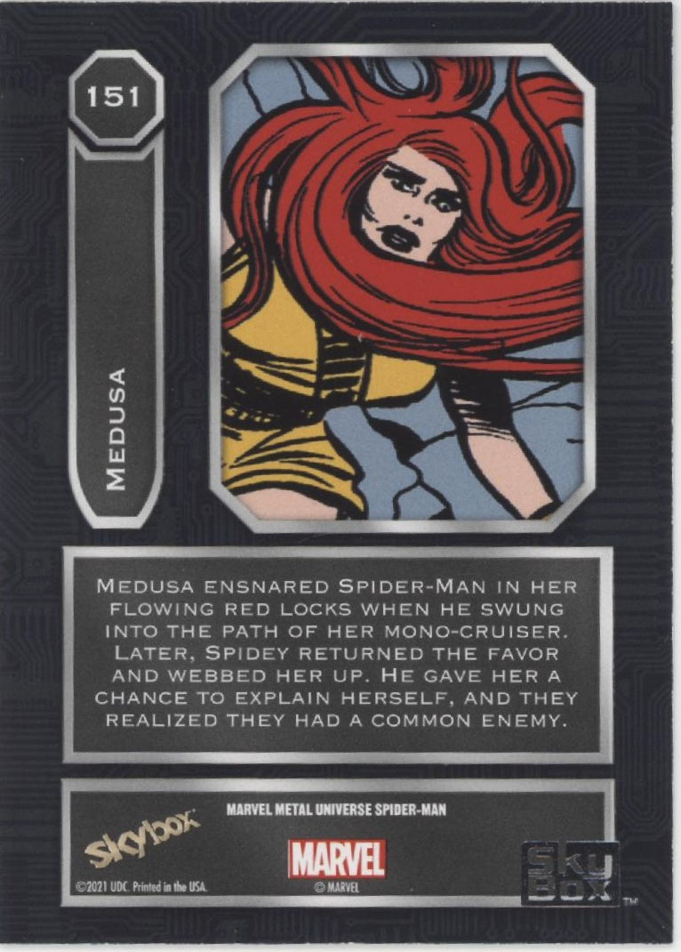 Medusa 2021 Skybox Marvel Metal Universe Spider-Man #151