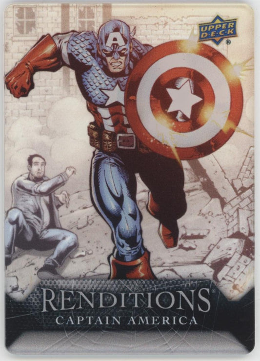 Captain America 2024 Upper Deck Marvel Renditions Spider-Man Plexiglass 13/50
