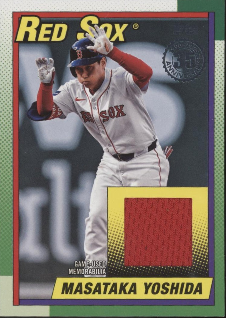 Masataka Yoshida 2025 Topps 35th Anniversary 1990 Swatch #90R2-MY