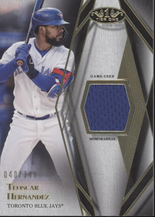Teoscar Hernandez 2022 Topps Tier One Swatch 040/349 #T1R-TH
