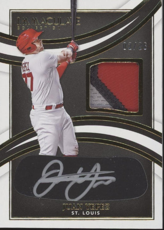 Juan Yepez 2022 Panini Immaculate Collection Swatch RC Auto 02/26 #IBP-JY