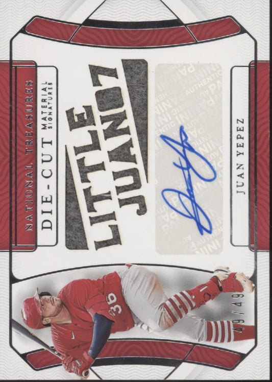 Juan Yepez 2022 National Treasures Die-Cut RC Auto 49/49 #DCMS-JY