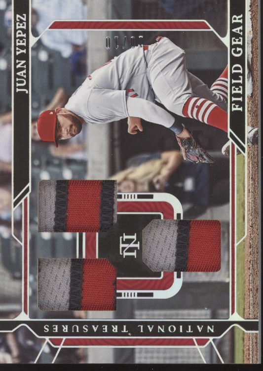 Juan Yepez 2022 Panini National Treasures Field Gear Swatch RC 10/10 #JY
