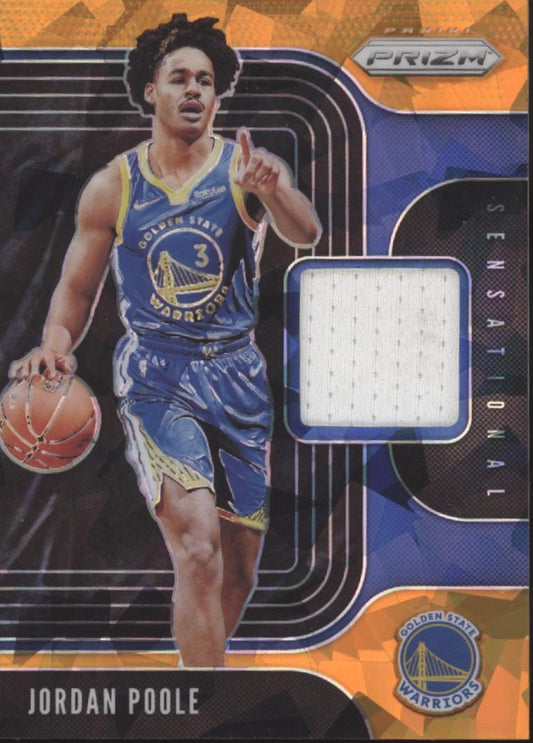 Jordan Poole 2019-20 Panini Sensational Orange Ice Prizm Swatch #SS-JPL