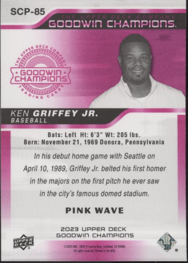 Ken Griffey Jr. 2023 Upper Deck Goodwin Champions Splash Color Pink Wave #SCP-85