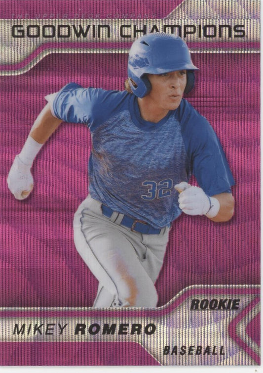 Mikey Romero 2023 Upper Deck Goodwin Champions Pink Wave RC #P37