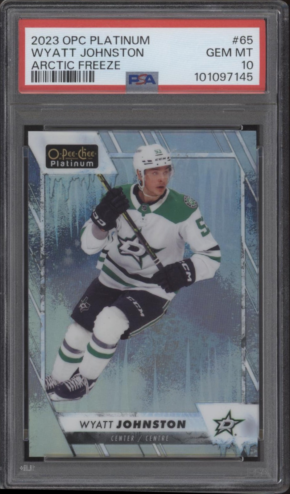 Wyatt Johnston 2023 O-Pee-Chee Platinum Arctic Freeze 59/99 #65 PSA 10