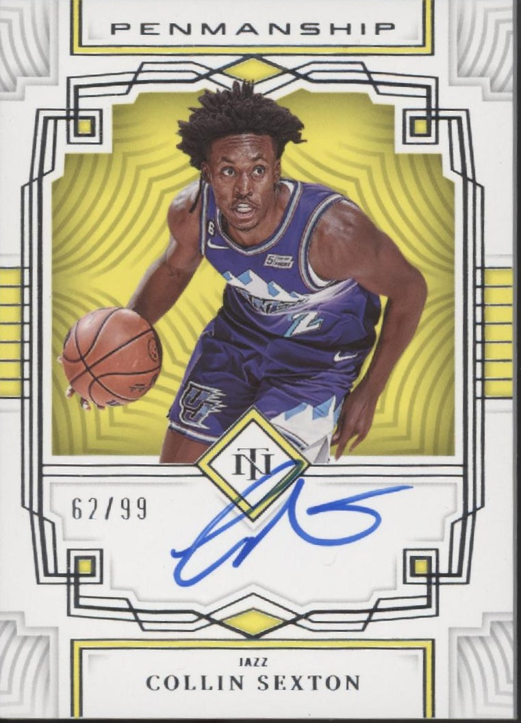 Collin Sexton 2022-23 Panini National Treasures Penmanship Auto 62/99