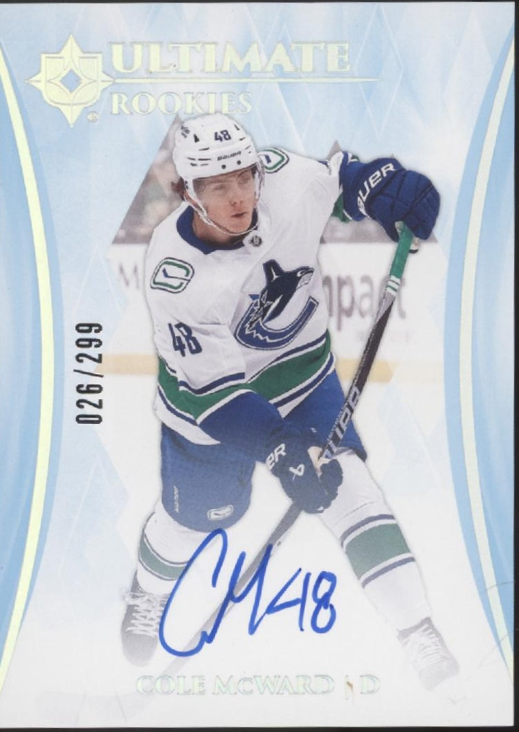Cole McWard 2023-24 Upper Deck Ultimate Collection RC Auto 026/299 #167