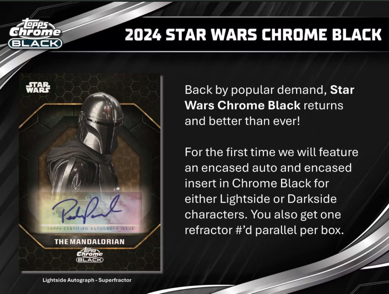 2024 Topps Star Wars Chrome Black Hobby Box