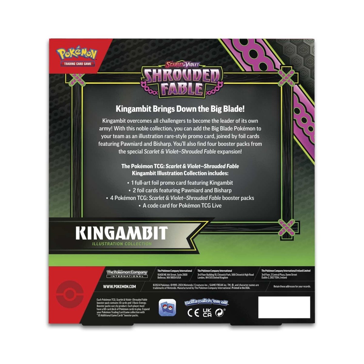 Pokemon: Scarlet & Violet Shrouded Fable Kingambit Illustration Collection Box