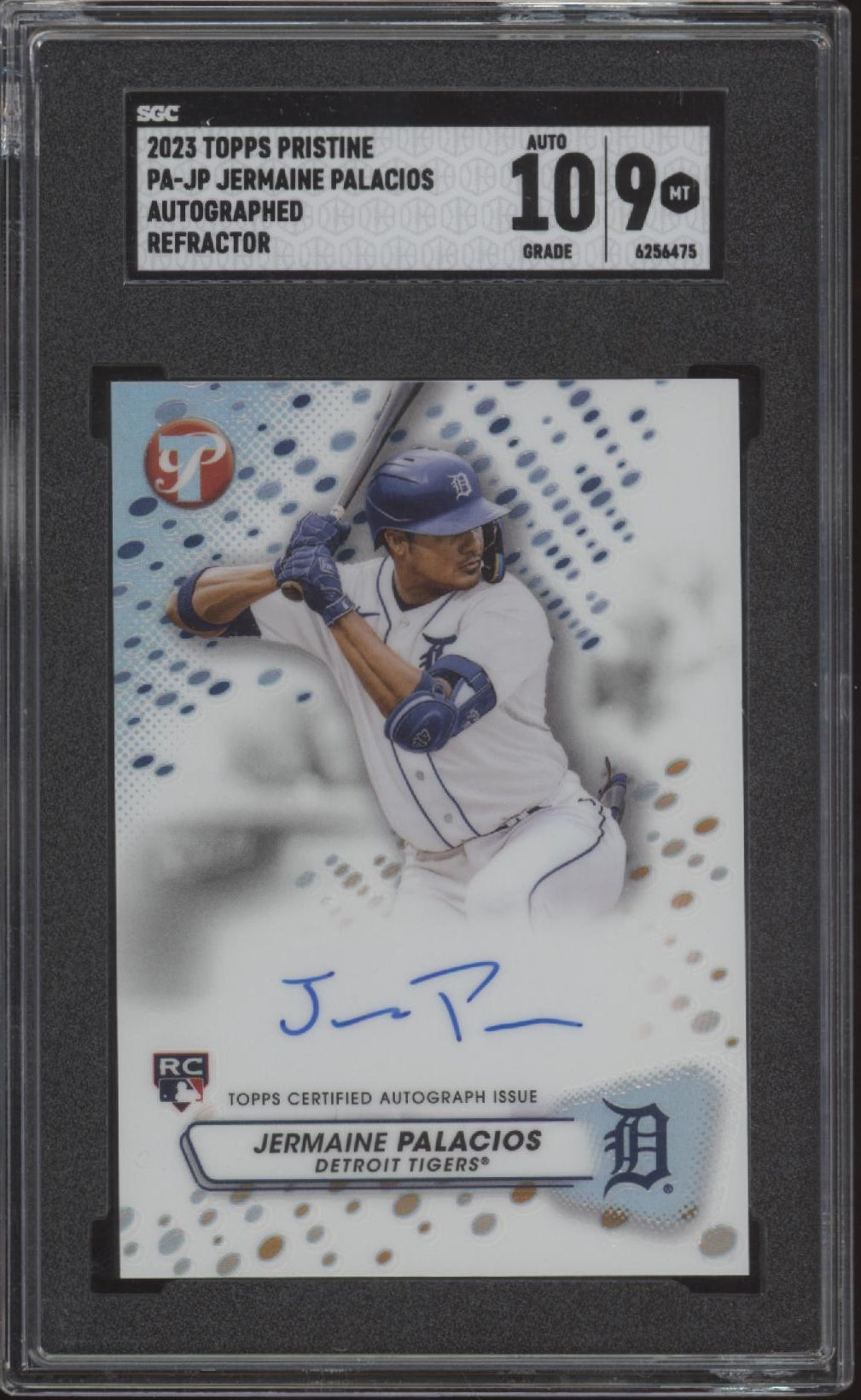 Jermaine Palacios 2023 Topps Pristine Refractor RC Auto #RA-JP SGC 10 / 9