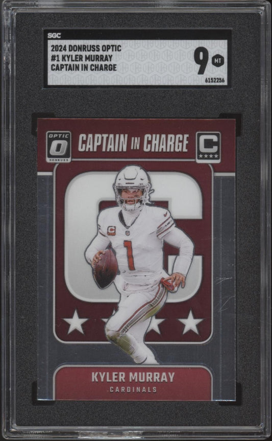 Kyler Murray 2024 Panini Donruss Optic Captain in Charge #1 SGC 9