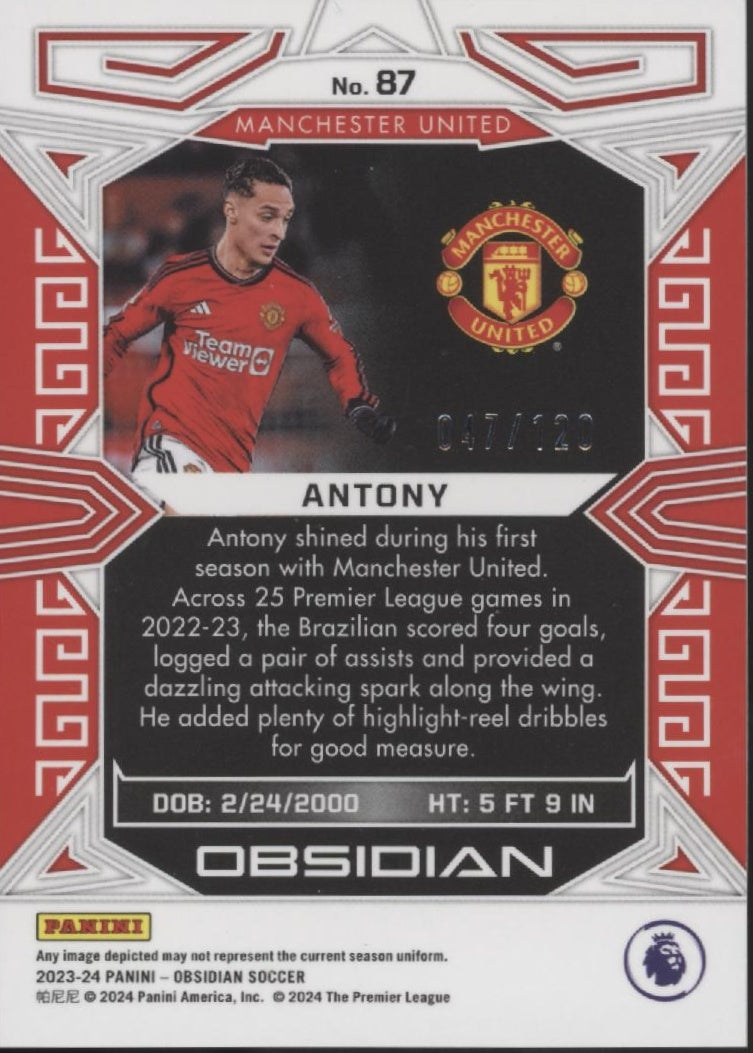 Antony 2023-24 Panini Obsidian 047/120 #87