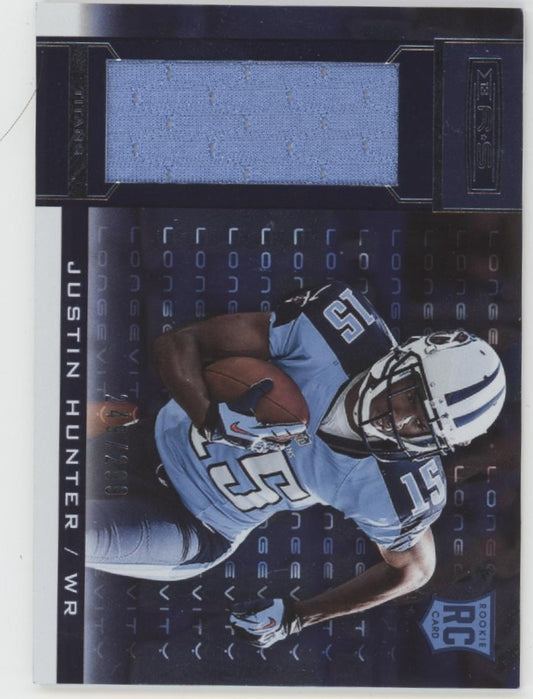 Justin Hunter 2013 Panini Rookies & Stars Longevity Swatch RC 249/299 #215