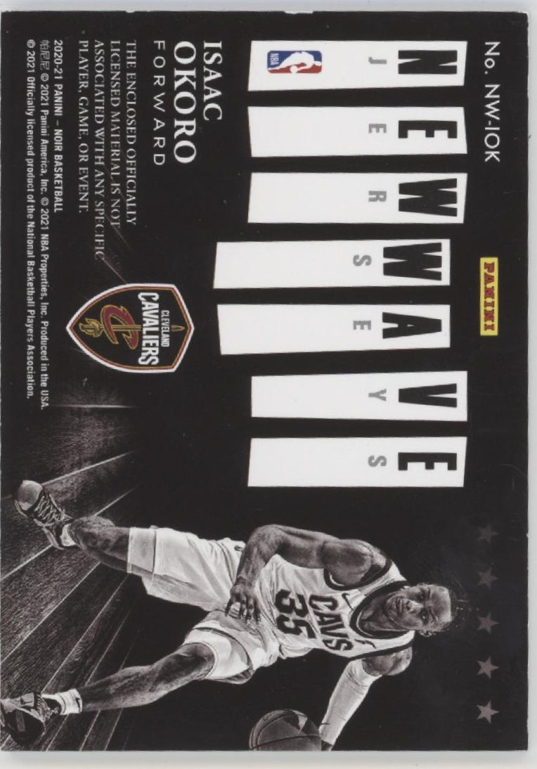 Isaac Okoro 2020-21 Panini Noir New Wave Jerseys Swatch RC 89/99 #NW-IOK