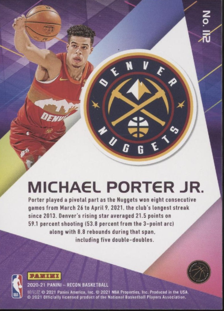 Michael Porter Jr 2020-21 Panini Recon Purple 48/49 #112