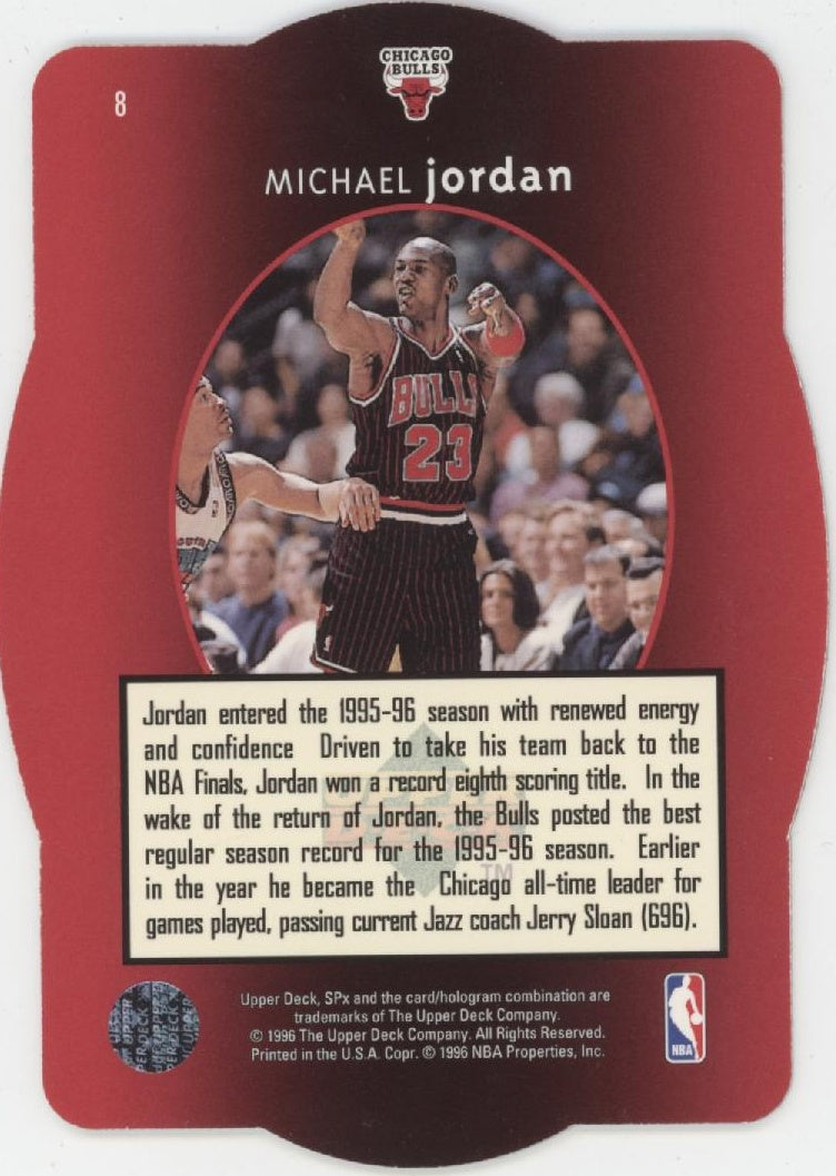 Michael Jordan 1996 Upper Deck SPX Gold Die-Cut #8