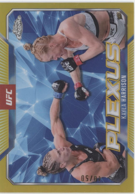 Kayla Harrison 2025 Topps Chrome Plexus Gold Refractor 40/50 #PLX-2